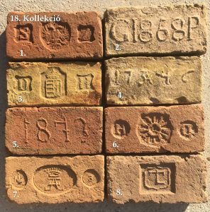 Különböző pecsétes téglák